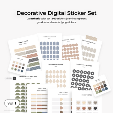 Decorative Digital Sticker Set | Vol 1