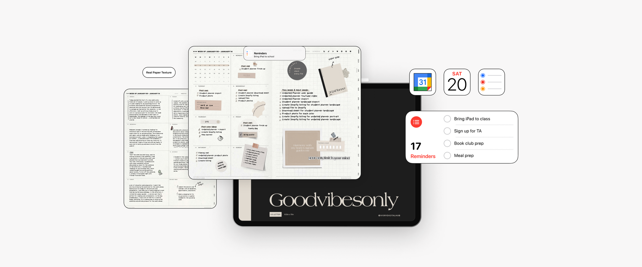The 2024 Realistic Digital Planner for Minimalists