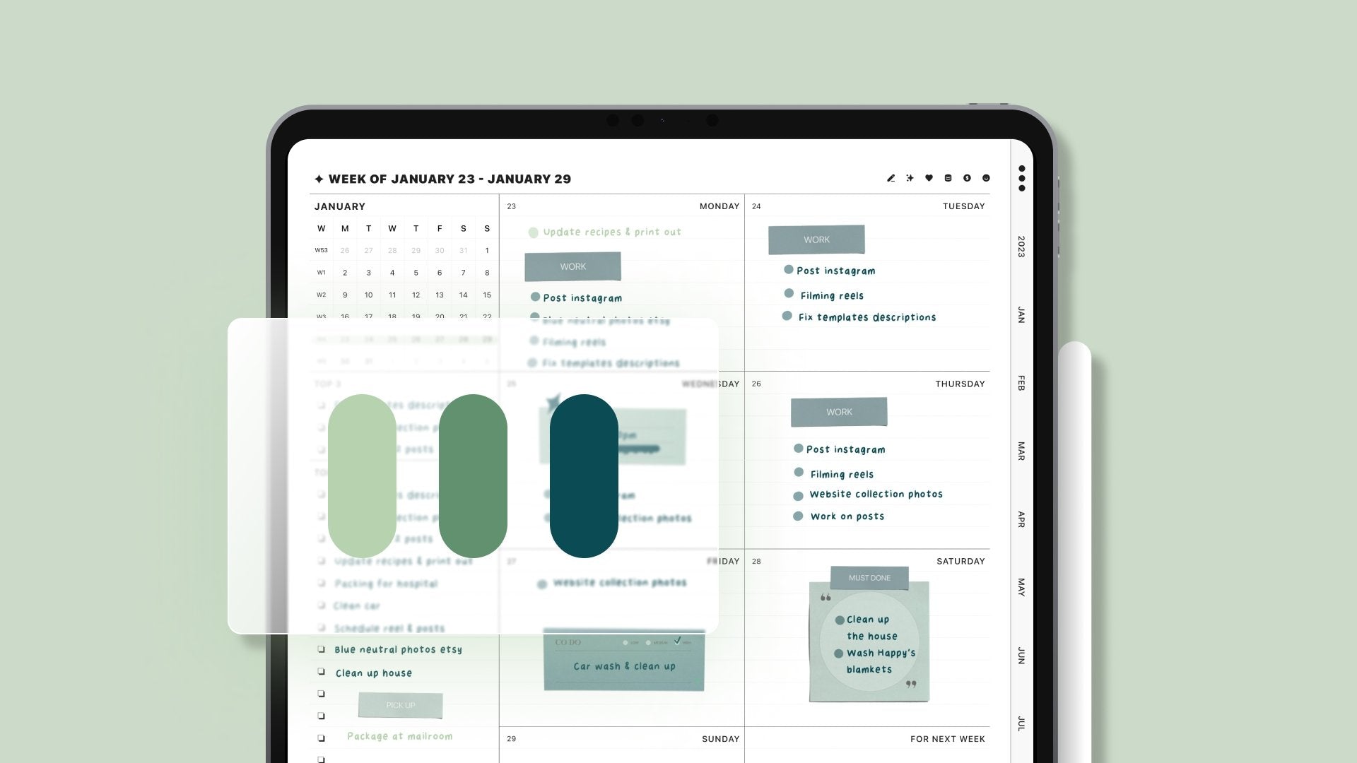 Color palettes for digital note-taking and digital planner #12 - IvoryDigitalHub - Digital Planners | Digital Notebooks | Digital Stickers | Digital Templates