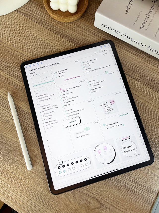 Neat handwritten font for digital planning - IvoryDigitalHub - Digital Planners | Digital Notebooks | Digital Stickers | Digital Templates