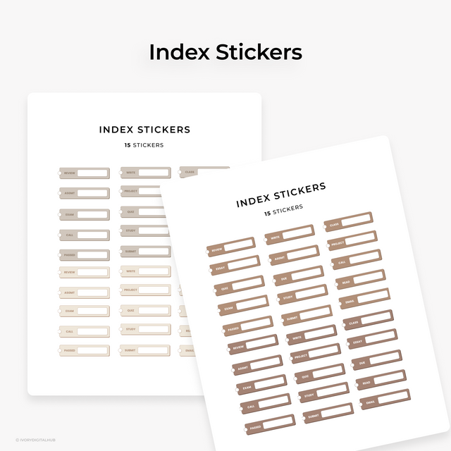 Student Sticker Pack  | Shades of Brown