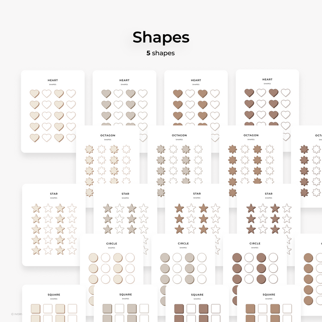 Student Sticker Pack  | Shades of Brown