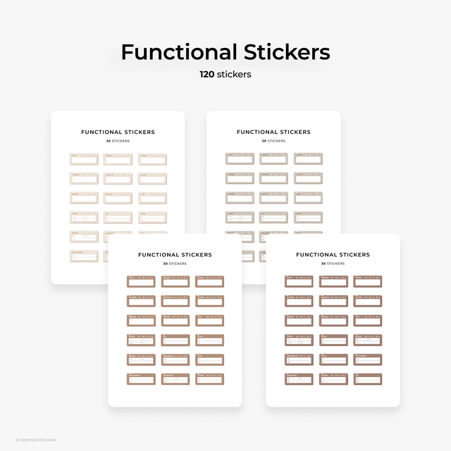 Student Sticker Pack  | Shades of Brown