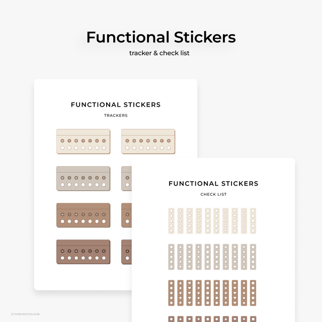 Student Sticker Pack  | Shades of Brown