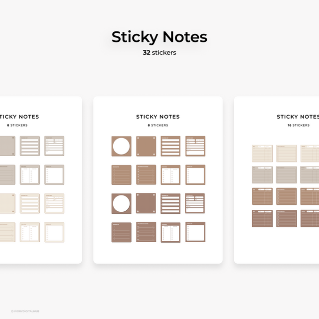 Student Sticker Pack  | Shades of Brown