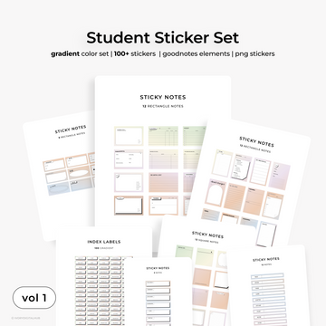 Retro Student Digital Sticker | Spring Gradient