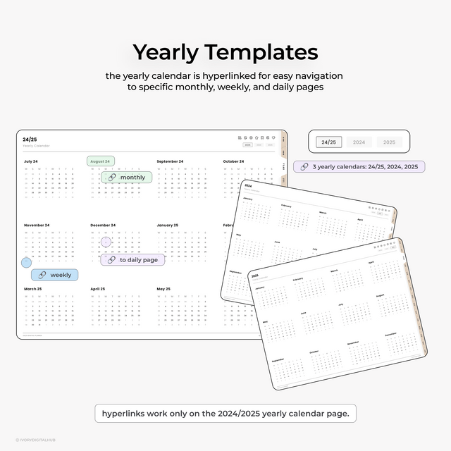 2024-2025 Midyear Digital Planner - Landscape