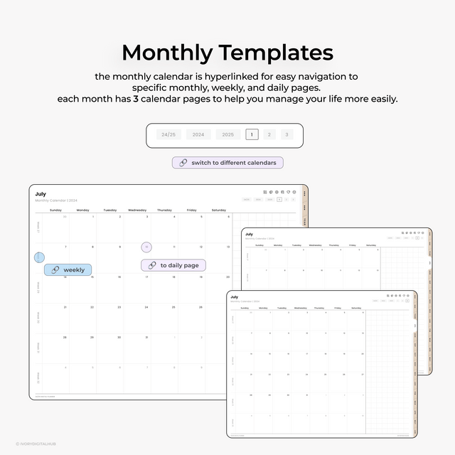 2024-2025 Midyear Digital Planner - Landscape