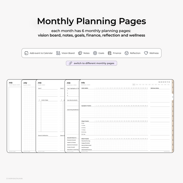 2024-2025 Midyear Digital Planner - Landscape