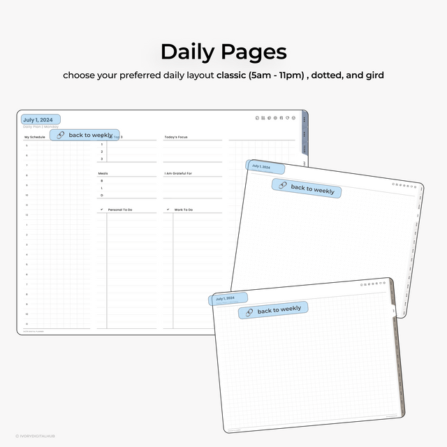 2024-2025 Midyear Digital Planner - Landscape