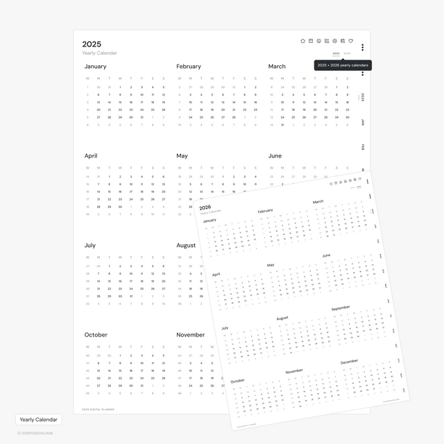 2025 Digital Planners - Plain Portrait