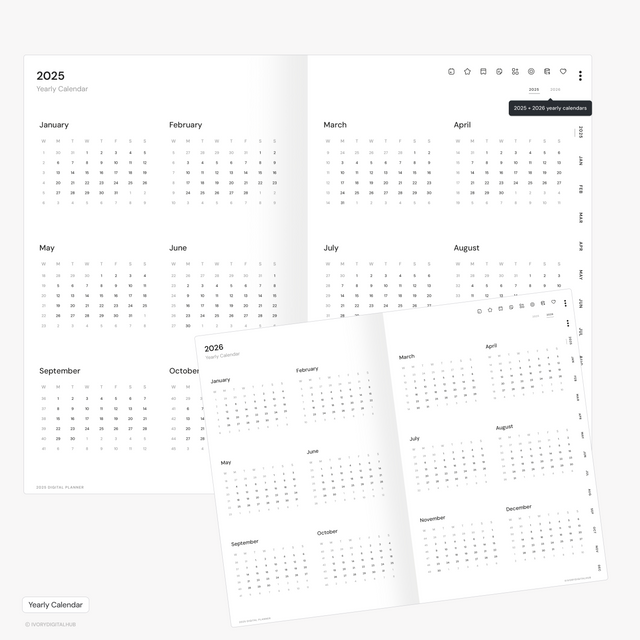 2025 Digital Planners - Plain Landscape