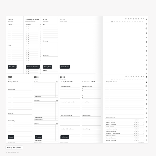 2025 Digital Planners - Plain Landscape