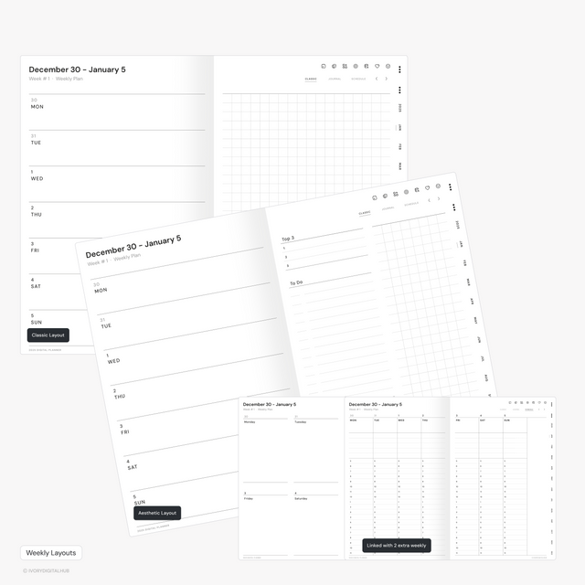 2025 Digital Planners - Plain Landscape