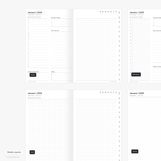 2025 Digital Planners - Plain Landscape