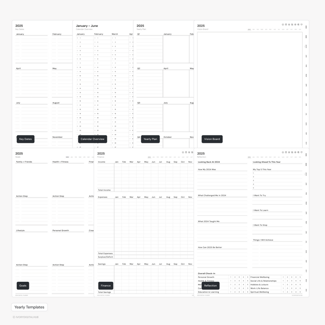 2025 Digital Planners - Plain Portrait