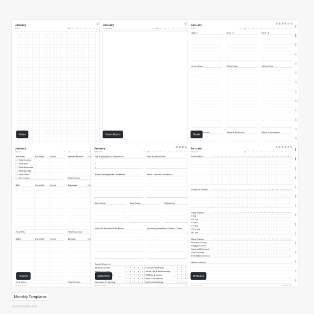 2025 Digital Planners - Plain Portrait