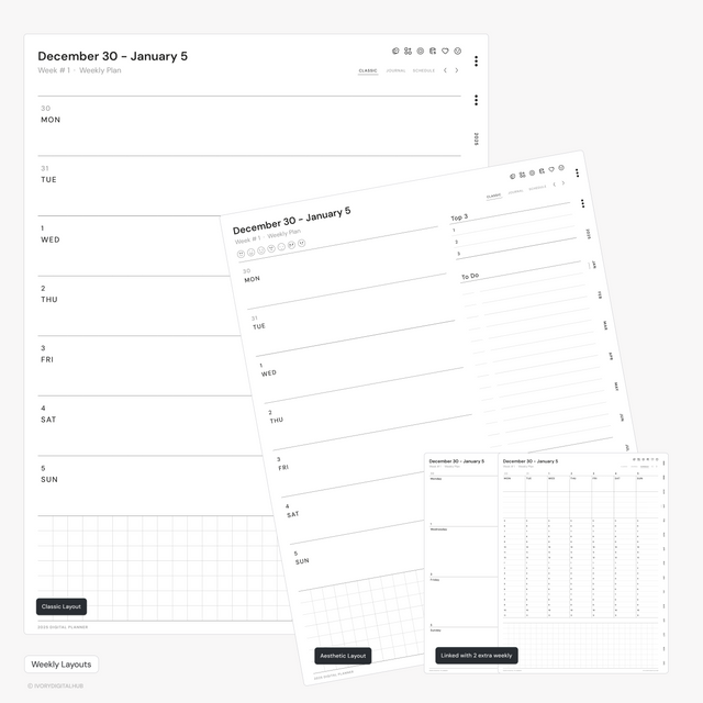 2025 Digital Planners - Plain Portrait