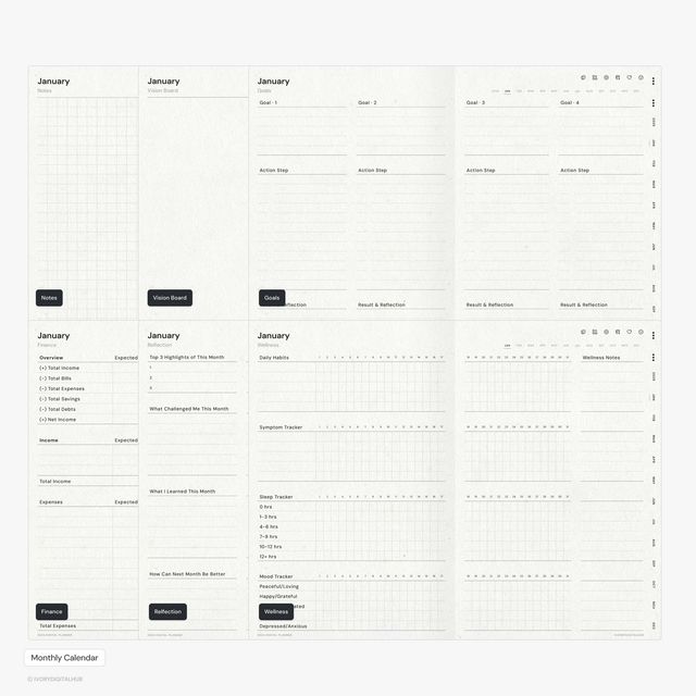 2025 Digital Planners - Textured Landscape