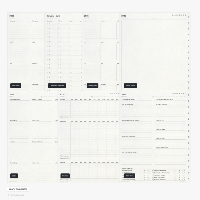 2025 Digital Planners - Textured Portrait