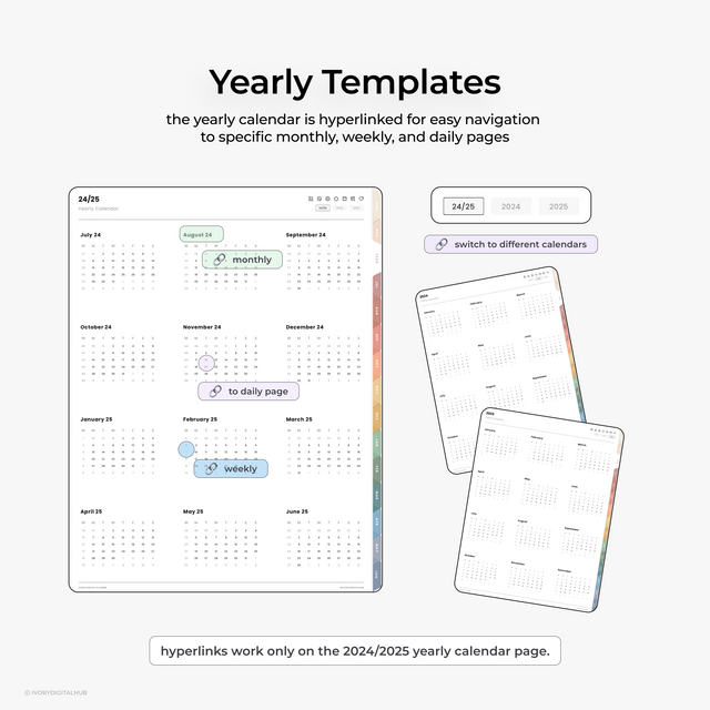 2024-2025 Midyear Digital Planner - Portrait