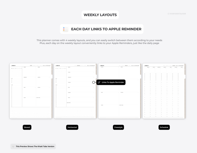 Undated All-in-One Digital Planner - Portrait