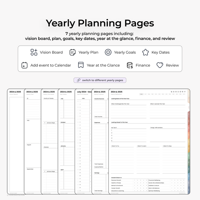 2024-2025 Midyear Digital Planner - Bundle