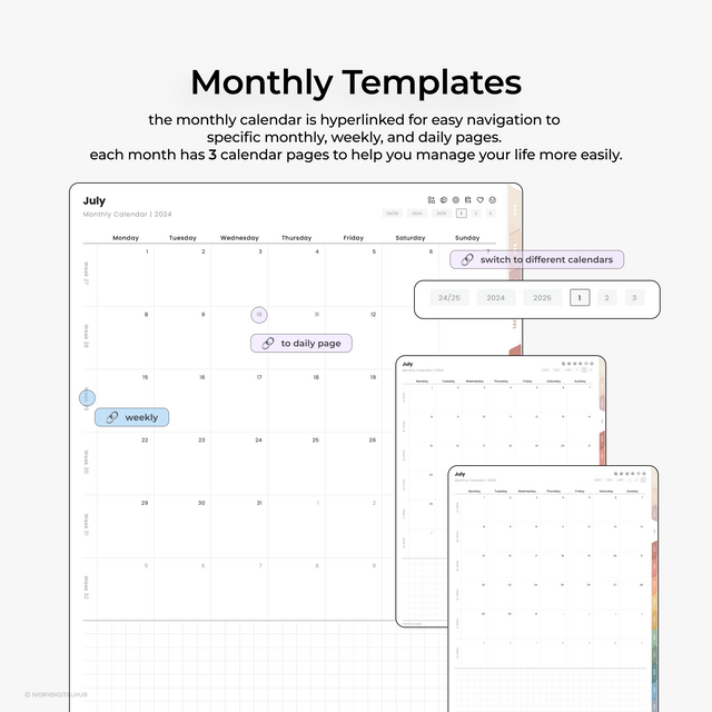 2024-2025 Midyear Digital Planner - Portrait