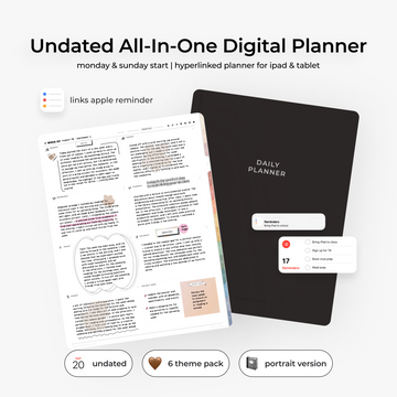 Undated All-in-One Digital Planner - Portrait