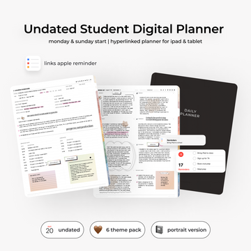 Undated Ultimate Student Digital Planner - Portrait
