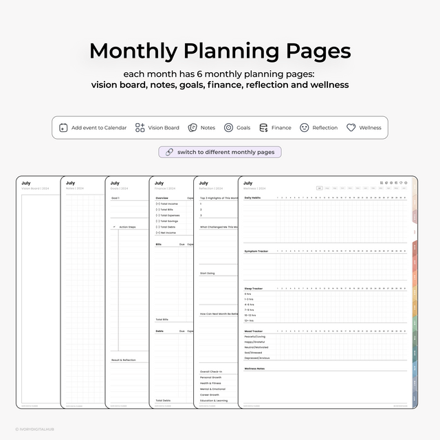 2024-2025 Midyear Digital Planner - Portrait