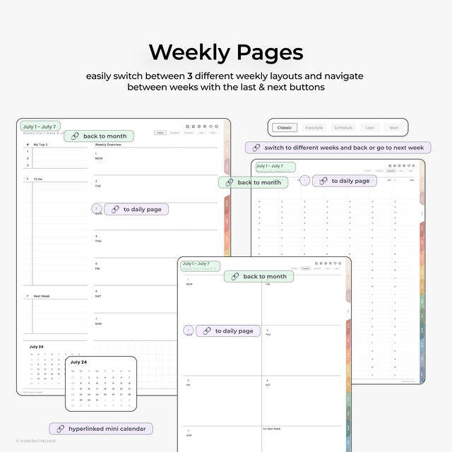 2024-2025 Midyear Digital Planner - Bundle