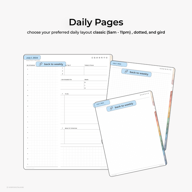 2024-2025 Midyear Digital Planner - Portrait