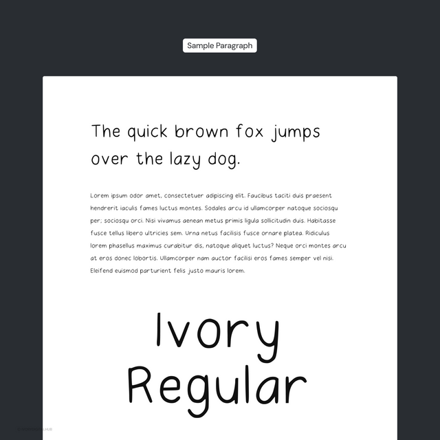 Ivory Handwritten Font - Neat Font