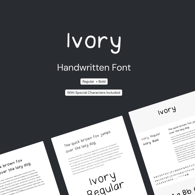 Ivory Handwritten Font - Neat Font