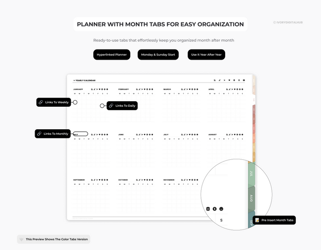 Undated Ultimate Student Digital Planner - Landscape