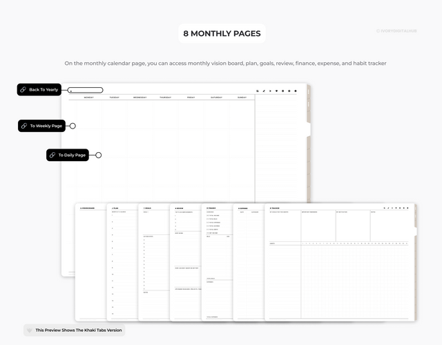 Undated Ultimate Student Digital Planner - Landscape