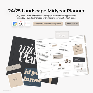 2024-2025 Midyear Digital Planner - Landscape