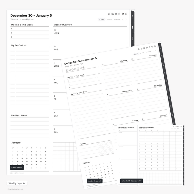 2025 Digital Planner - Portrait