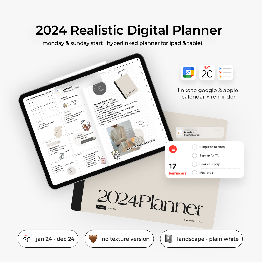 2024 Realistic Digital Planner