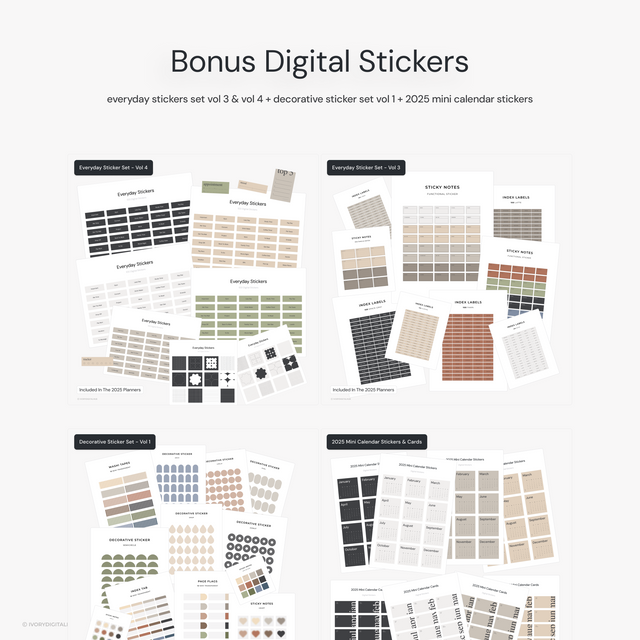 2025 Digital Planners - Plain Landscape