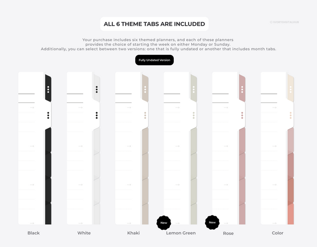 Undated Ultimate Student Digital Planner - Landscape