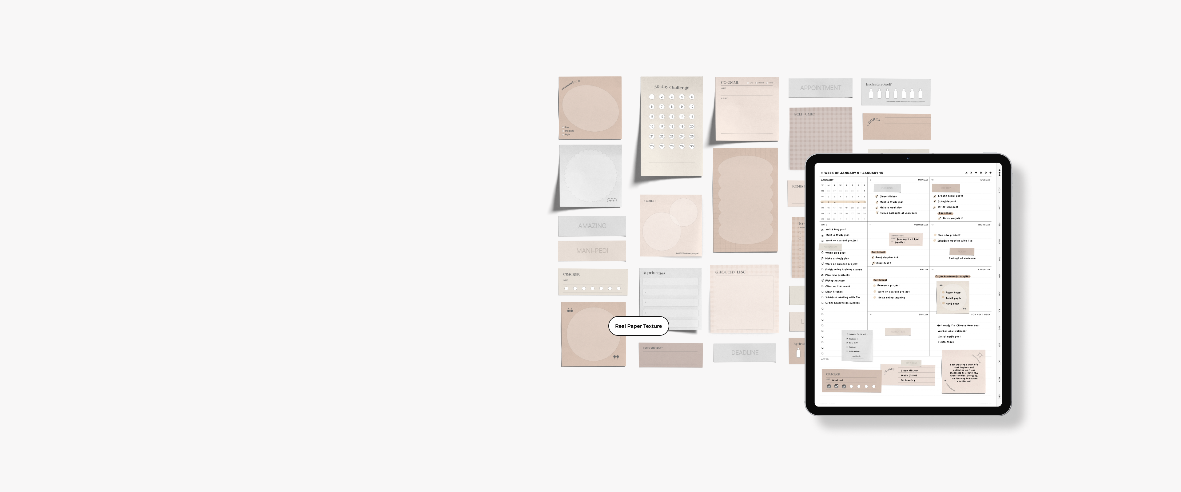 Aesthetic Digital Stickers - Neutral Theme – Million Dollar Habit