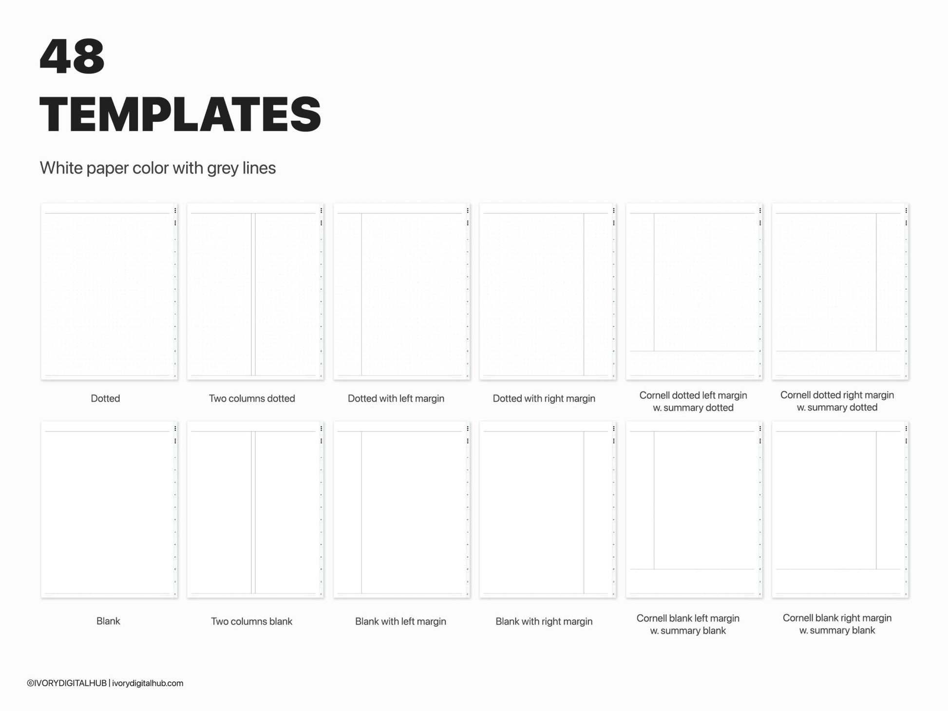 12 Subjects Digital Notebook - Hyperlinked Tabs - Digital Planners | Digital Notebooks | Digital Stickers | Digital Templates