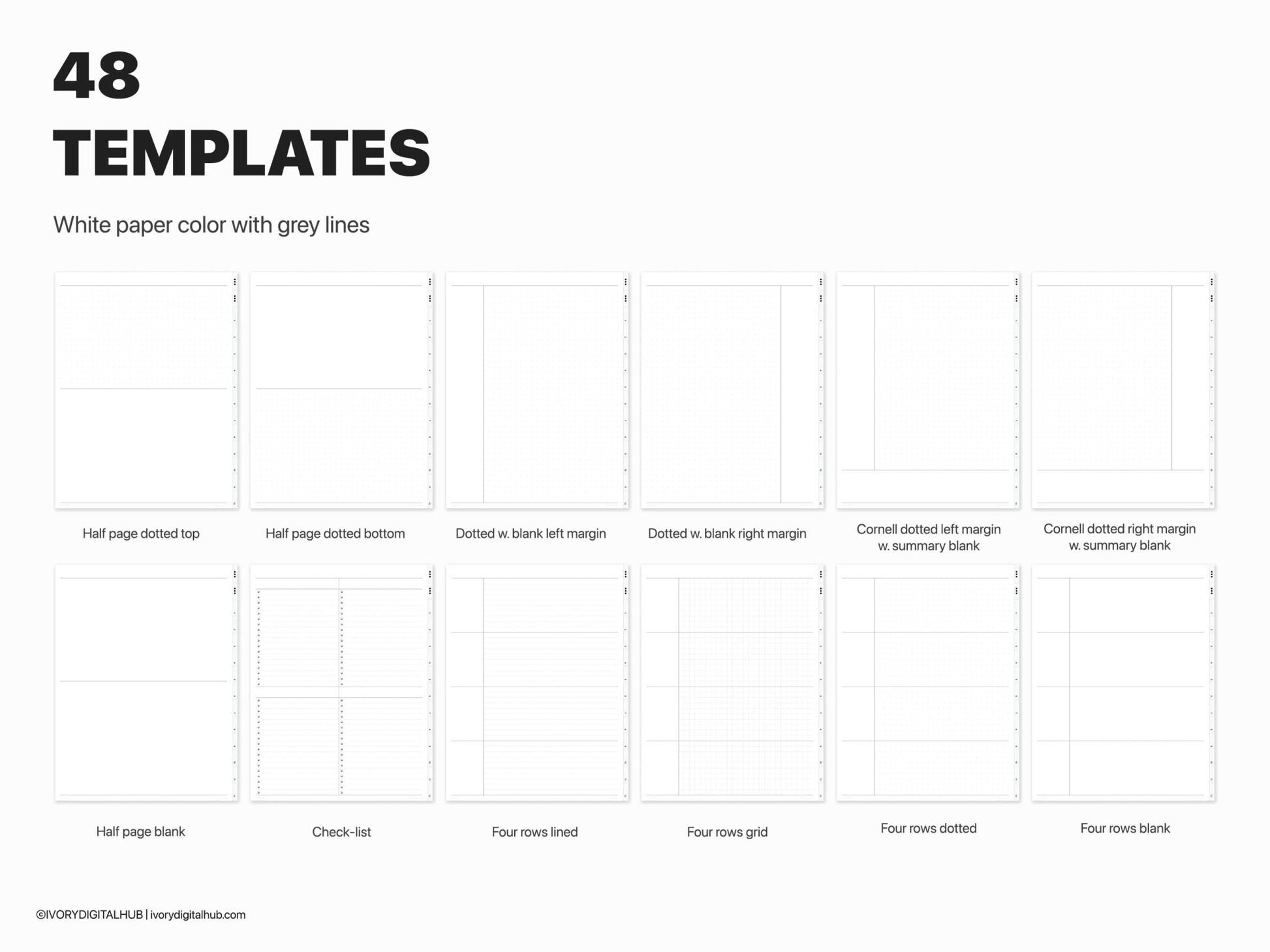 12 Subjects Digital Notebook - Hyperlinked Tabs - Digital Planners | Digital Notebooks | Digital Stickers | Digital Templates