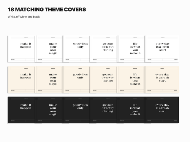 Undated Landscape Digital Planner - White Tabs