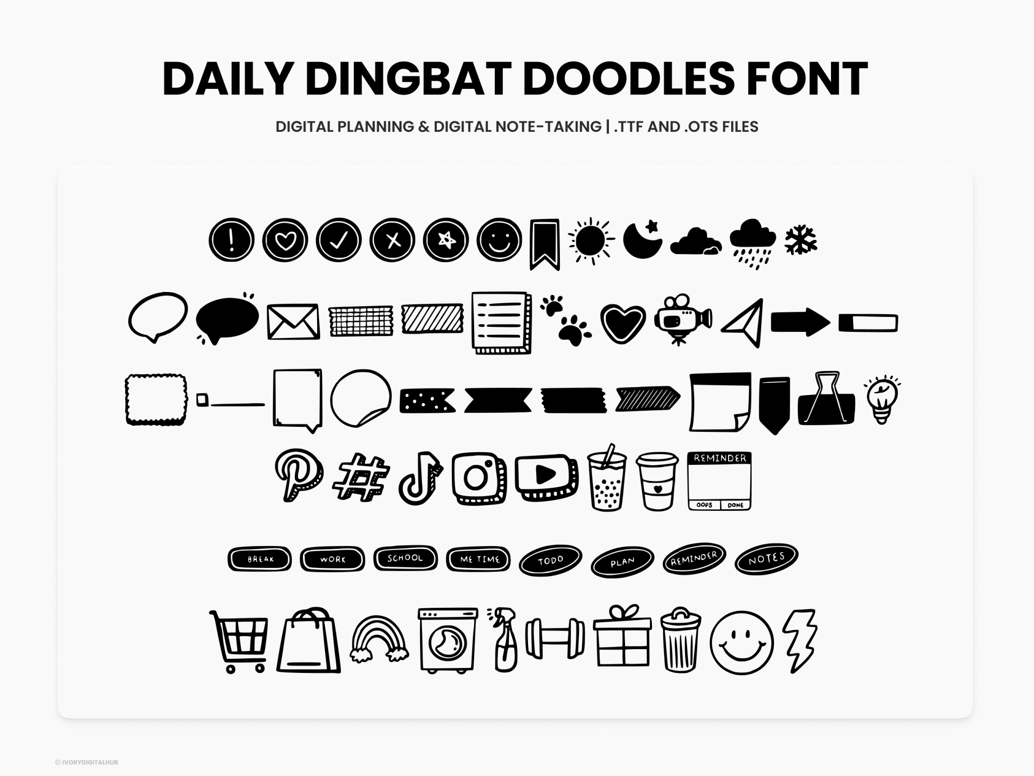 Daily Dingbat Doodles Font