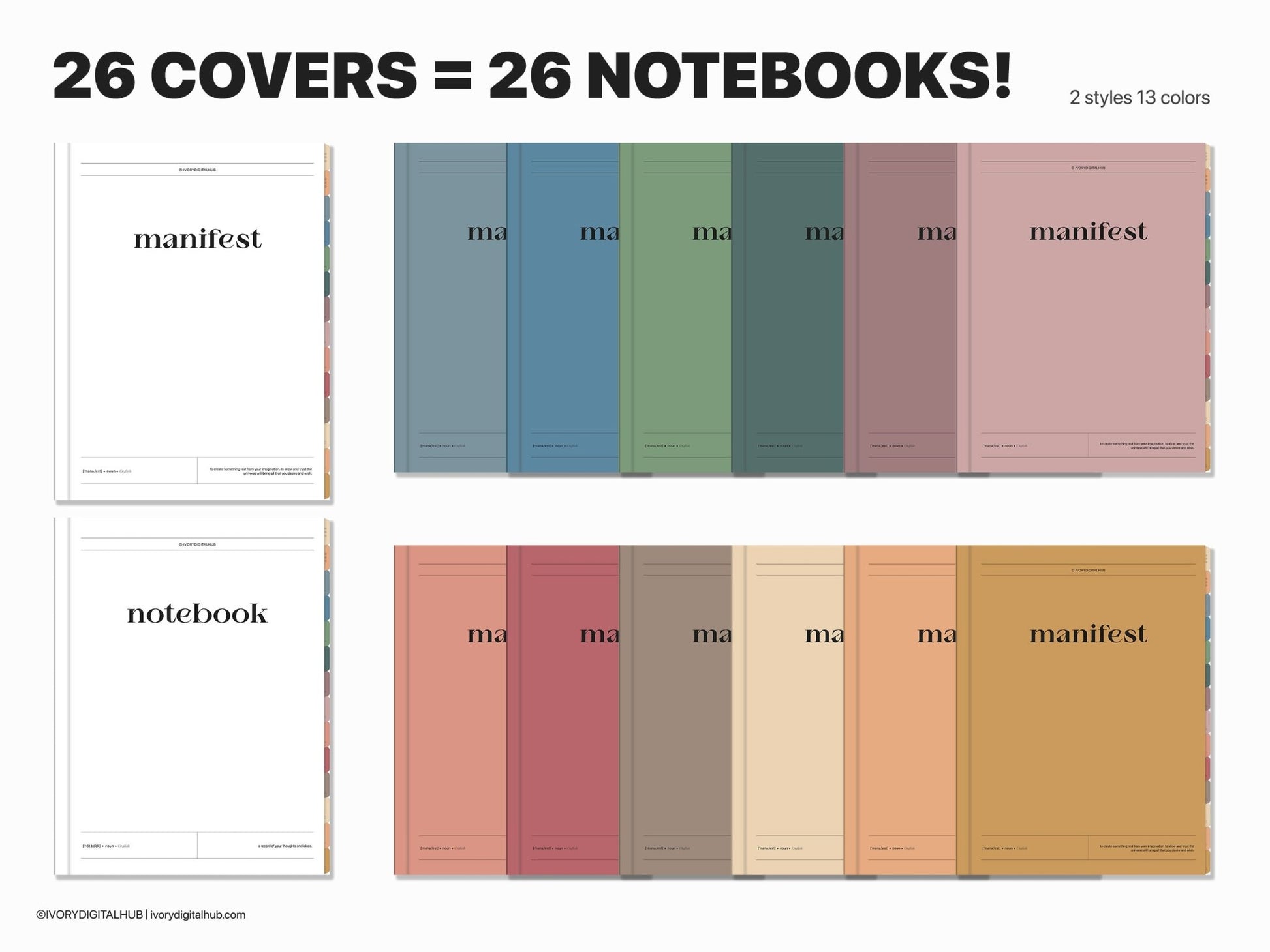 Digital Notebook, Student Notebook, GoodNotes Notebook, Landscape Notebook, iPad Notebook, GoodNotes Templates, Notebook