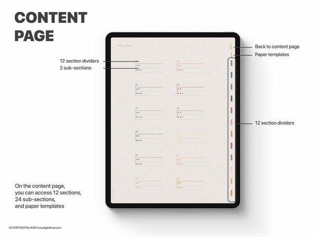 Digital Notebook, Student Notebook, GoodNotes Notebook, Landscape Notebook, iPad Notebook, GoodNotes Templates, Notebook