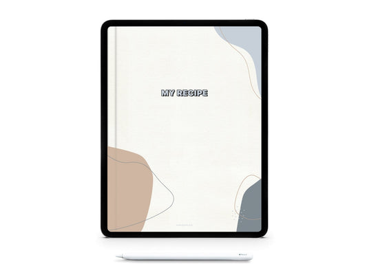 Digital Recipe Journal - Blue & Gold